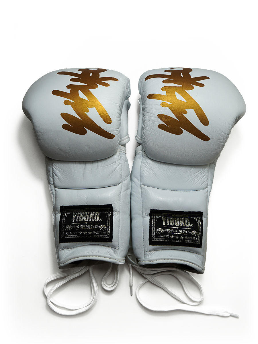LACE-UP MMA GLOVE (WHITE) – YIBUKO FIGHTWEAR