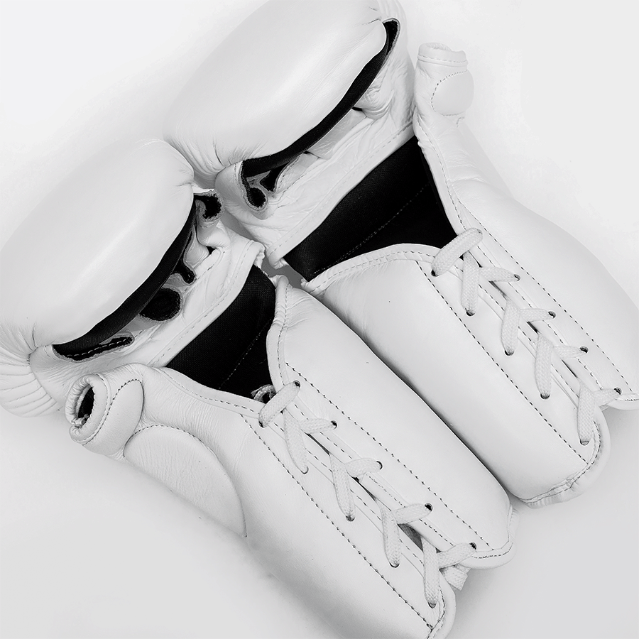 GANT MMA À LACETS (BLANC/NOIR)