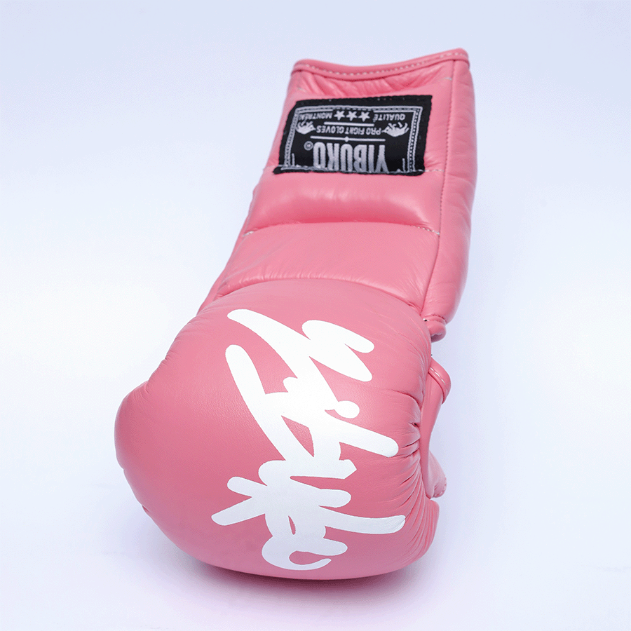 GANTS MMA À LACETS (ROSE)