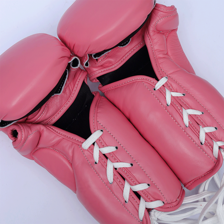 GANTS MMA À LACETS (ROSE)